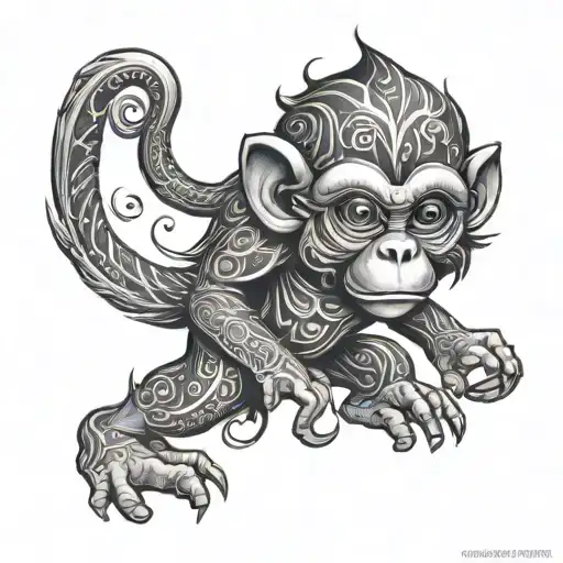 gemini monkey philippines tattoo design idea