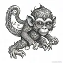 gemini monkey philippines tattoo design idea
