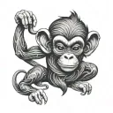 gemini monkey philippines tattoo design idea