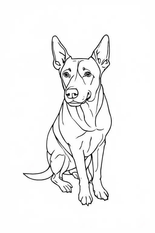 Belgian Malinois who passed away and left an unresolved will, combining continuing life with a purpose tattoo design idea