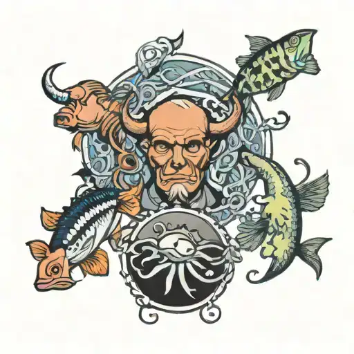 my 3 sets of grandparents, 2 sets who fished and 1 who raised cattle tattoo design idea