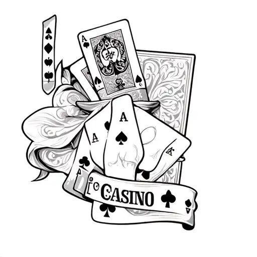 irish casino tattoo design idea