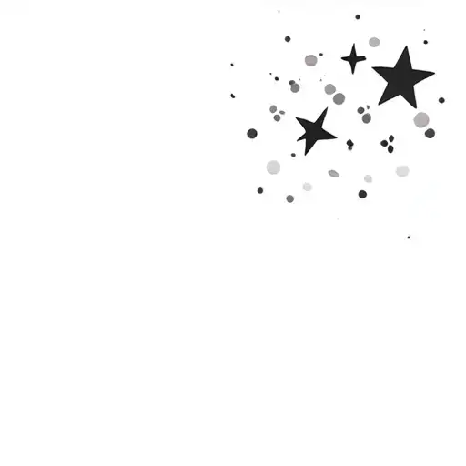 Filler Stars and Dots tattoo design idea