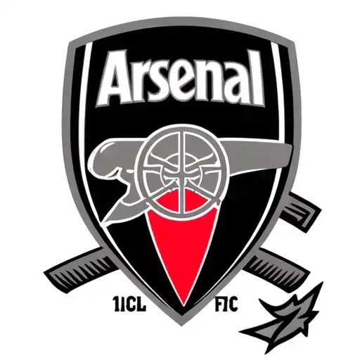 Arsenal FC cannon logo merged tattoo design idea
