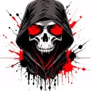 hooded reaper tattoo design idea