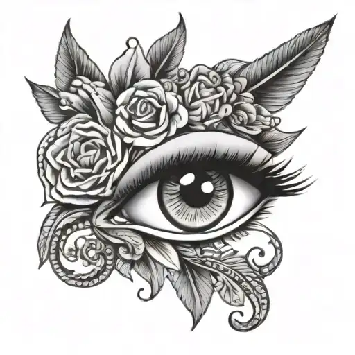 gypsy eye tattoo for woman tattoo design idea