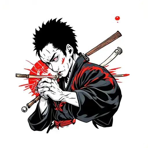 Toji Fushiguro Jujutsu Kaisen tattoo design idea