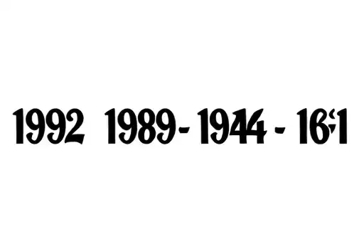 "1992 1989 1954 1961" tattoo design idea