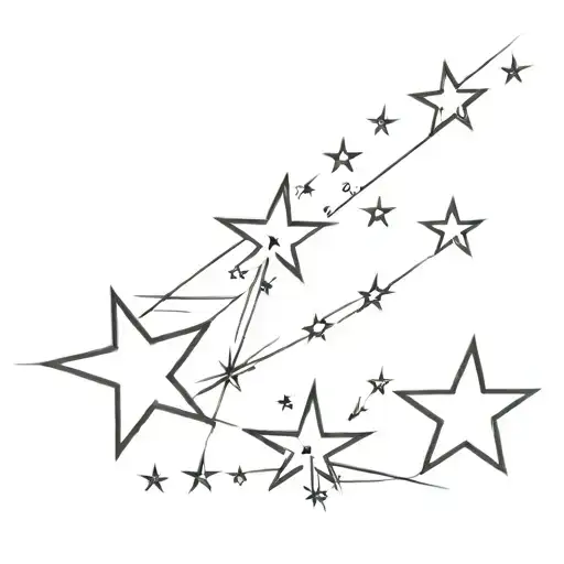 freedom and independence like stars tattoo design idea