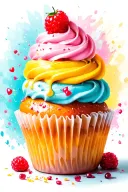 cupcake tower tattoo design idea
