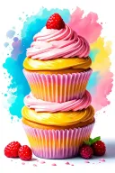 cupcake tower tattoo design idea