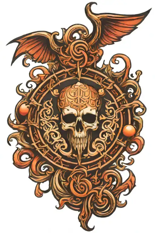 god symbol in alchemy tattoo design idea