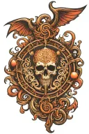 god symbol in alchemy tattoo design idea