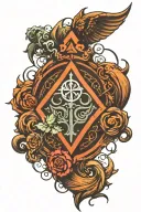 god symbol in alchemy tattoo design idea