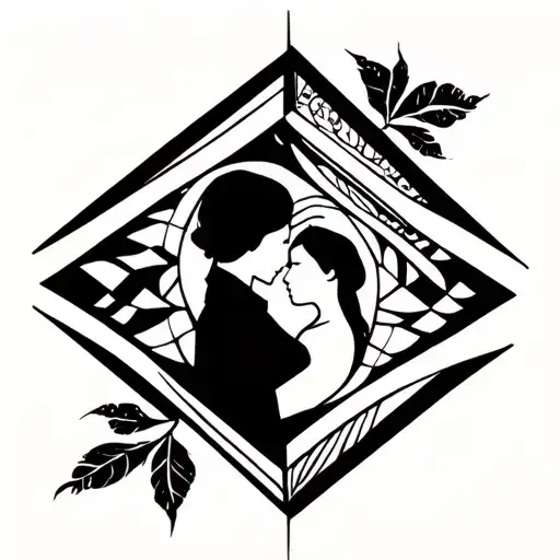 tattoo on mourning dad and daughter tattoo design idea