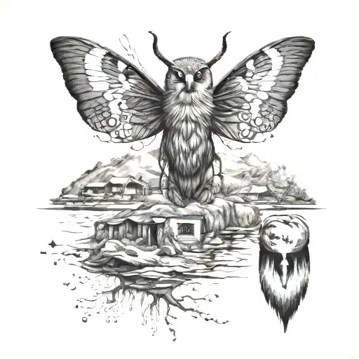 illustrates finding happiness in solitude and make it more masculine tattoo design idea