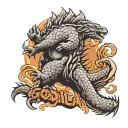 Godzilla back tattoo tattoo design idea