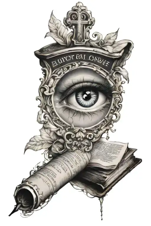 realize everyone ain't loyal with a eye below it forming a tear and a bible verse  tattoo design idea