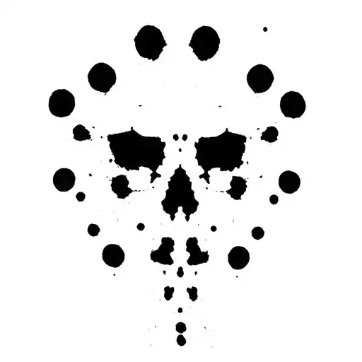 rorschach ink blot dots tattoo design idea