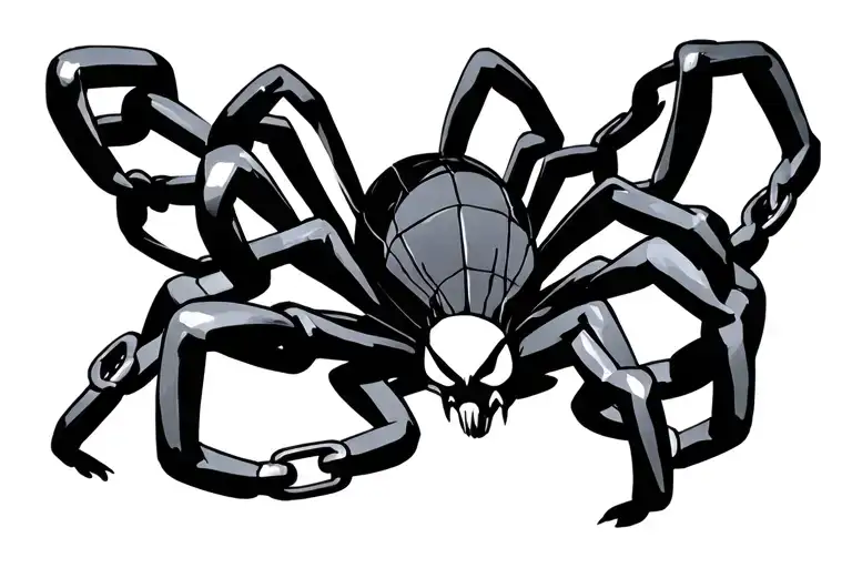 phantom troupe spider chain wrapped tattoo design idea