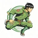 rock Lee from Naruto tattoo design idea