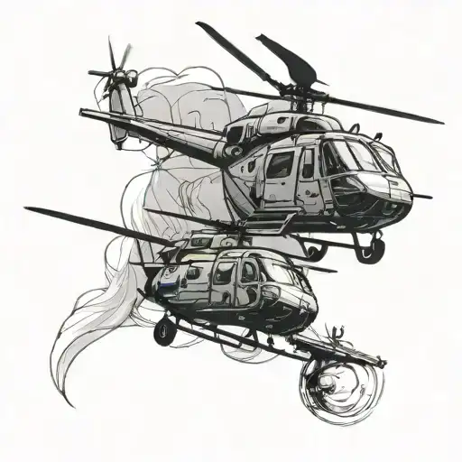 two helicopter seeds at an angle from each other with veins running through tattoo design idea