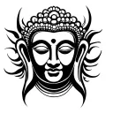 buddha face tattoo design idea