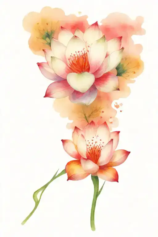 japanese lotus flower arm sleeve tattoo design idea