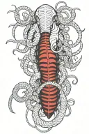 Tokyo ghoul centipede tattoo design idea