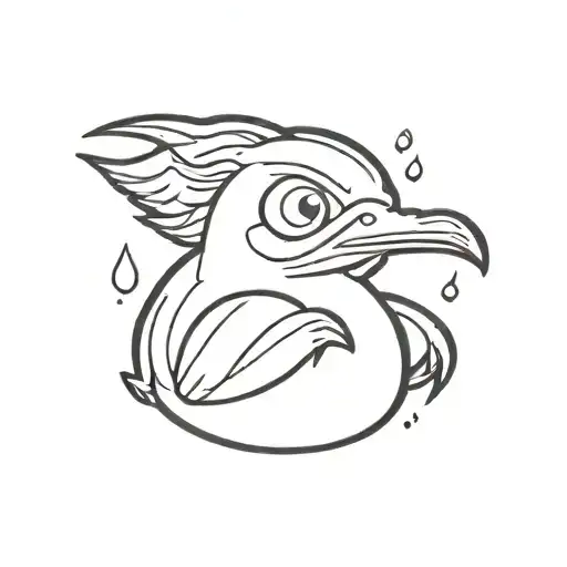 Psyduck pokemon  headache  tattoo design idea