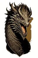 Celtic dragon knight tattoo design idea