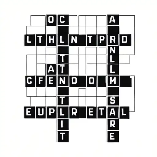 minimalist crossword puzzle tattoo design idea