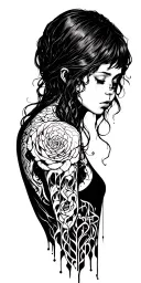 Depression depicted tattoo design idea