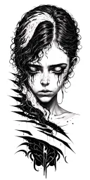 Depression depicted tattoo design idea