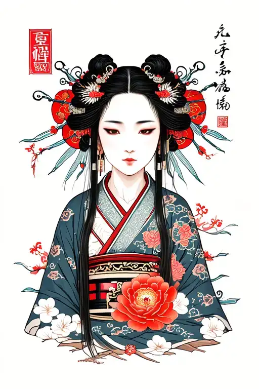 Samuri House tattoo design idea