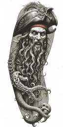 Pirates of the Caribbean, kraken tattoo design idea