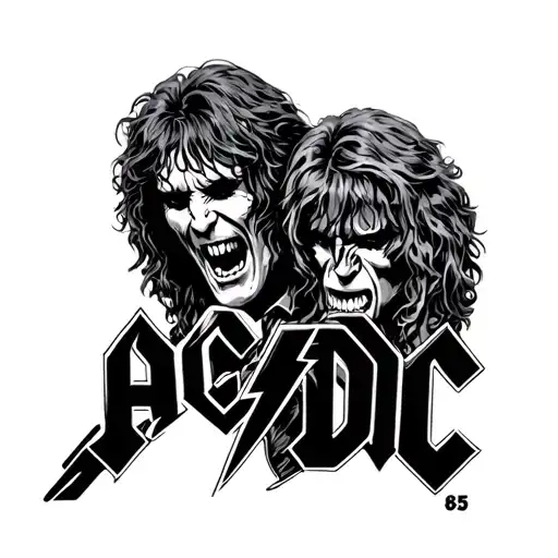 AC/DC 85 tattoo design idea