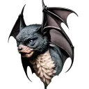 Bat Collarbone tattoo design idea