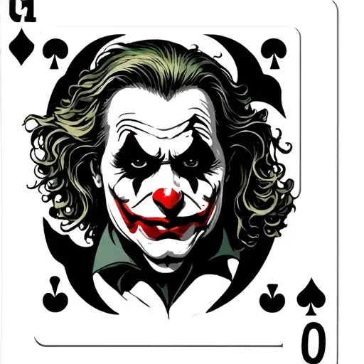 joker card tattoo design idea