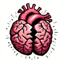 heart brain balance broken lost hypersensitive tattoo design idea