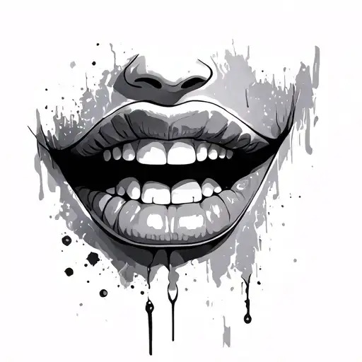 Throat tattoo design idea