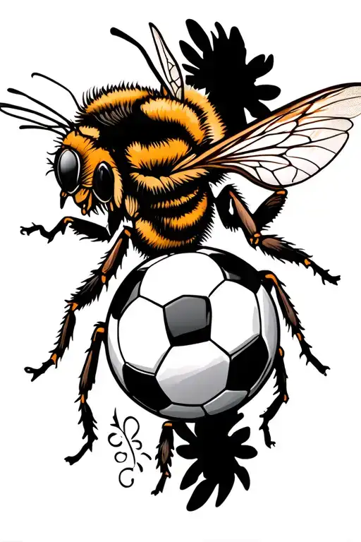bee's, racing, soccer and 6 tattoo design idea