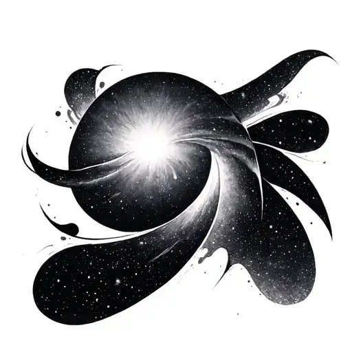 milkyway galaxy vortex shape tattoo design idea