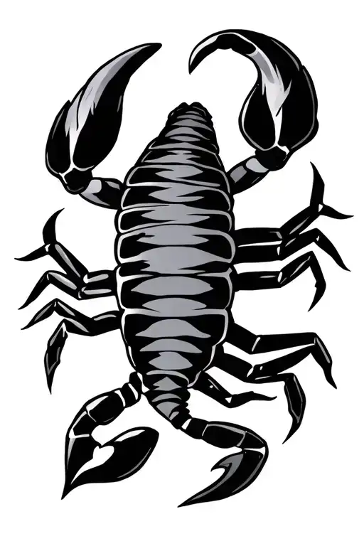 Tribal scorpion surrounded tattoo design idea
