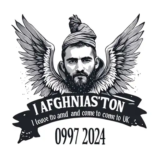 i want to tattoo the date I leave Afghanistan and come to UK 09/09/2024 and become free tattoo design idea