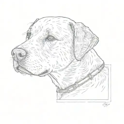 a labrador retriever tattoo design idea