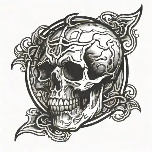 symbol of loser and suffering and pain hurt torture tattoo design idea