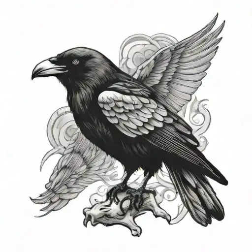 2x2 crow tattoo design idea