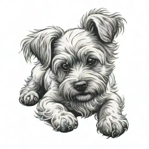 bichon freise paw print  tattoo design idea