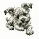 bichon freise paw print  tattoo design idea